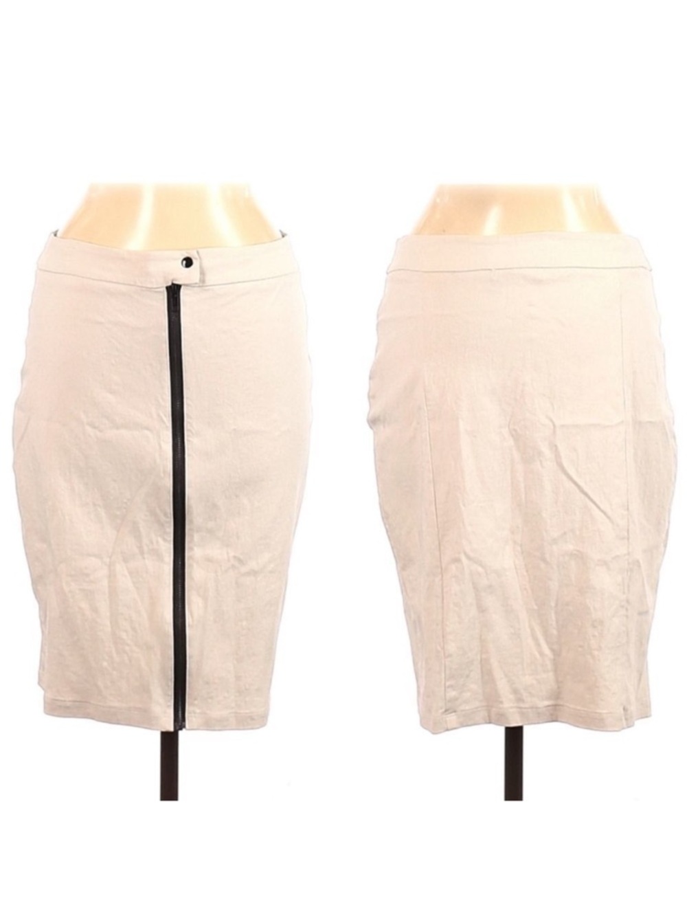 GR.DANO Minimalist Stretch Exposed Zipper Midi Skirt M